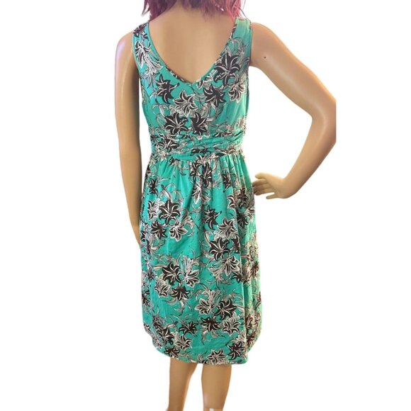 (5 for $25) Chadwick's Sleeveless V-Neck Banded Waist Floral Dress Size 4P - Picture 2 of 7